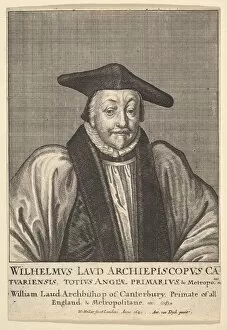 Sir Anthony Van Dyck Collection: William Laud, Archbishop of Canterbury, 1641. Creator: Wenceslaus Hollar