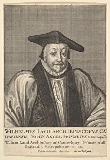 Sir Anthony Prints: William Laud, Archbishop of Canterbury, 1641. Creator: Wenceslaus Hollar