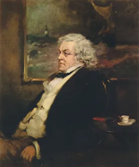 William Makepeace Prints: William Makepeace Thackeray 1811-1863, c1850, (1942). Creator: Sir John Gilbert