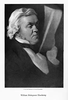 William Makepeace Thackeray, English novelist, c1864. Artist: Samuel Laurence