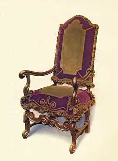 William And Mary Prints: William and Mary Armchair, 17th century, (1910)