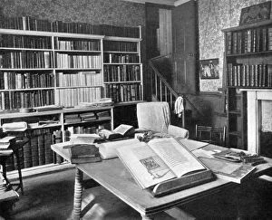 Bookshelf Collection: William Morriss study, Kelmscott Manor, Kelmscott, Oxfordshire, 1901