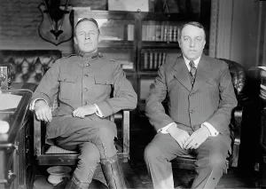William Moulton Ingraham, Asst. Secretary of War, with His Successor Benedict Crowell, 1917 Creator: Harris & Ewing. William Moulton Ingraham, Asst. Secretary of War, with His Successor Benedict Crowell, 1917 Creator: Harris & Ewing