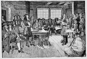 Settlers Prints: William Penn (1644-1718) English Quaker and colonialist, founder of Pennsylvania, 1682