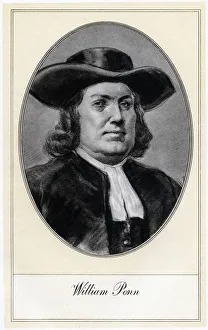 William Penn, founder of Pennsylvania, (early 20th century).Artist: Gordon Ross William Penn, founder of Pennsylvania, (early 20th century).Artist: Gordon Ross
