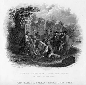 J Rogers Gallery: William Penns Treaty with the Indians, Pennsylvania, 1681.Artist: J Rogers