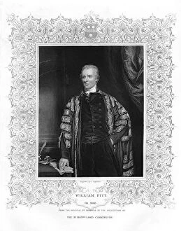 Hoppner Gallery: William Pitt, the Younger, British politician and Prime Minister, 19th century. Artist: P Lightfoot