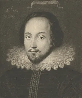 Richard Earlom Prints: William Shakespeare (formerly known as), ca. 1770. Creator: Richard Earlom