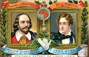 Liebig Gallery: William Shakespeare and Lord Bryron, c1900