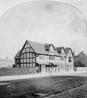 Images Dated 15th January 2008: William Shakespeares house, Henley Street, Stratford-upon-Avon, Warwickshire, late 19th century
