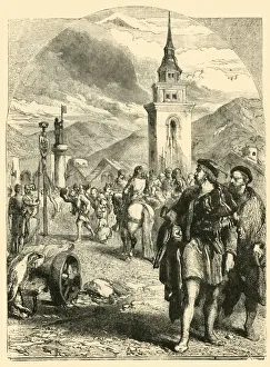 Steeple Collection: William Tell in the Market-Place of Altdorf, 1890. Creator: Unknown