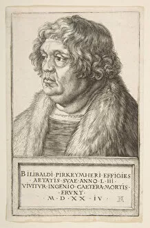 Bilibald Pirckheimer Gallery: Willibald Pirckheimer, 1524. Creator: Albrecht Durer