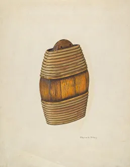 Gray Frank Prints: Willow-Bound Flask, c. 1940. Creator: Frank Gray