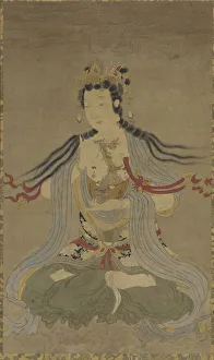 Guan Yin Prints: Willow-branch Guanyin, Ming dynasty, 17th century. Creator: Unknown