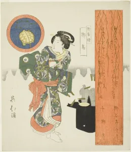 Turtle Prints: Willow Island (Yanagishima), from the series A Series of Willows (Yanagi bantsuzuki)