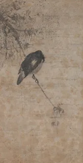 1127 1279 Prints: Willow and Magpie, mid-1200s. Creator: Fachang Muqi (Chinese, 1220-1280), attributed to