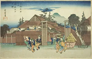Kyoto Prints: The Willow Tree at the Gate of Shimabara Pleasure Quarter (Shimabara deguchi no yanagi)