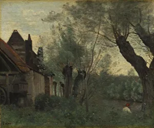 1796 1875 Prints: Willows and Farmhouse at Sainte-Catherine-les-Arras, 1871