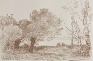 1796 1875 Prints: Willows and Poplars, 1871. Creator: Jean Baptiste Camille Corot (French)