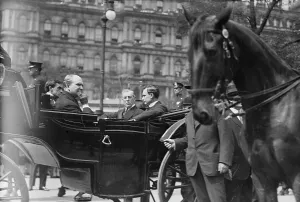 Wilson Thomas Woodrow Prints: Wilson [and] Mitchel at Funeral