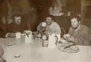Captain Scott Collection: Wilson, Bowers, and Cherry-Garrard on Their Return from Cape Crozier, 1 August 1911, (1913)