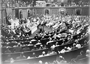Interiors Prints: Wilson Delivering Address On Foreign Affairs