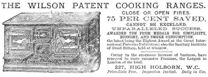 Range Prints: The Wilson Patent Cooking Ranges, 1883. Creator: Unknown