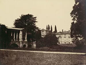 Palladianism Collection: Wilton House with Palladian Bridge by Morris, 1850s. Creator: Unknown
