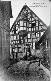 Front Door Prints: Wimpfen A.B. Haus Des Burgermeisters Ellsesser. Creator: Unknown