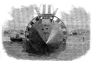 Mail Prints: The Winans Steam-vessel - end view, 1858. Creator: Unknown