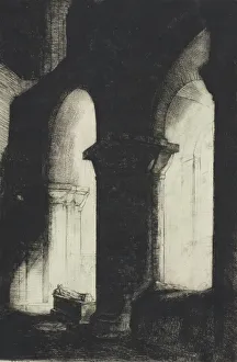 Etching And Drypoint Prints: Winchester Cathedral, 1925. Creator: David Young Cameron