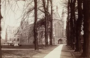 Winchester Cathedral from the Avenue, between 1870 and 1880. Creator: James Valentine