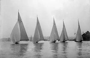 Running Downwind Prints: No wind for the 8 Metres race, 1931. Creator: Kirk & Sons of Cowes
