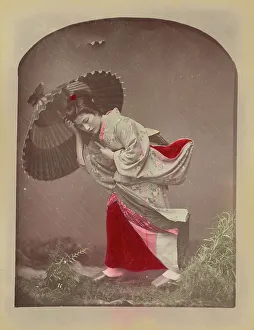 Pose Prints: Wind Costume, 1870s-1890s. Creator: Baron Raimund von Stillfried