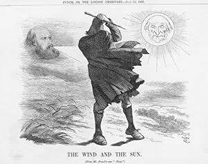 Conservative Party Collection: The Wind and the Sun, 1886. Artist: Joseph Swain