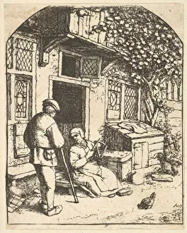 Textile Industry Gallery: The Winder, 1610-85. Creator: Adriaen van Ostade