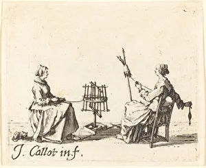 The Winder and the Spinner, c. 1623. Creator: Jacques Callot