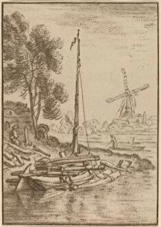 Cornelis Ploos Van Amstel Collection: Winding River, 1761, published 1765. Creator: Cornelis Ploos van Amstel