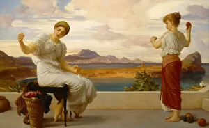 Art Gallery Of New South Wales Gallery: Winding the skein, ca 1878. Artist: Leighton, Frederic, 1st Baron Leighton (1830-1896)