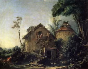 Dovecote Prints: The Windmill, 1752. Artist: Francois Boucher