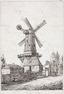 Anon Anon Anonymous Gallery: Windmill, Lambeth, London, 1814