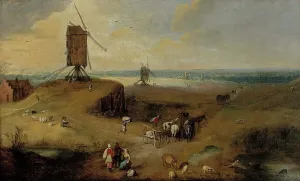 Ox Cart Prints: Windmill landscape in Flanders, 1607-1635. Creator: Joos de Momper, the younger