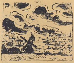 Die Brucke Gallery: Windmill near Burg on Fehmarn, 1908. Creator: Ernst Kirchner