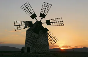 Windmill near Tefia, Fuerteventura, Canary Islands