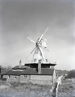 Mill Prints: The Windmill, Rye, Sussex, c1955. Creator: Arthur Charles Kirby Ware
