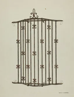 Harry Mann Waddell Prints: Window Grille, 1935 / 1942. Creator: Harry Mann Waddell