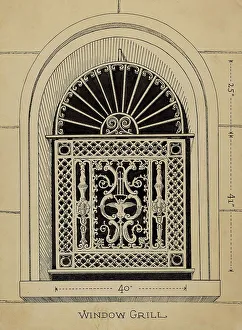 Window Grille, 1935/1942. Creator: Lucien Verbeke