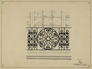 Price Ray Prints: Window Grille, 1935/1942. Creator: Ray Price