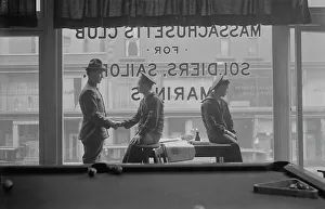 Headquarters Prints: Window of Mass. Hdqrs. between 1917 and c1920. Creator: Bain News Service
