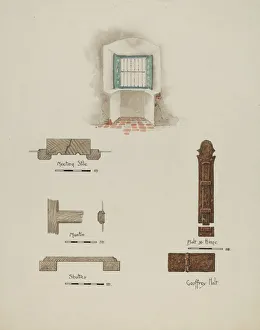 Holt Geoffrey Prints: Window Recess, and Casement Details, c. 1939. Creator: Geoffrey Holt